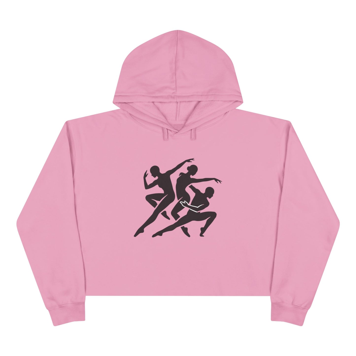 Dancer Silhouette Cropped Hoodie — Cute Graphic Dance Sweatshirt