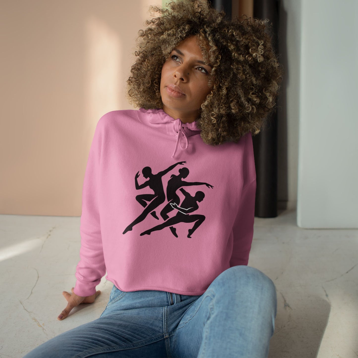 Dancer Silhouette Crop Hoodie