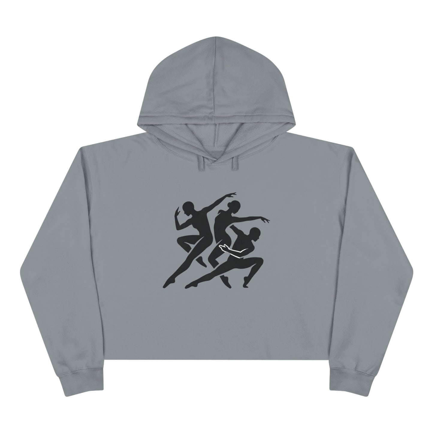 Dancer Silhouette Cropped Hoodie — Cute Graphic Dance Sweatshirt