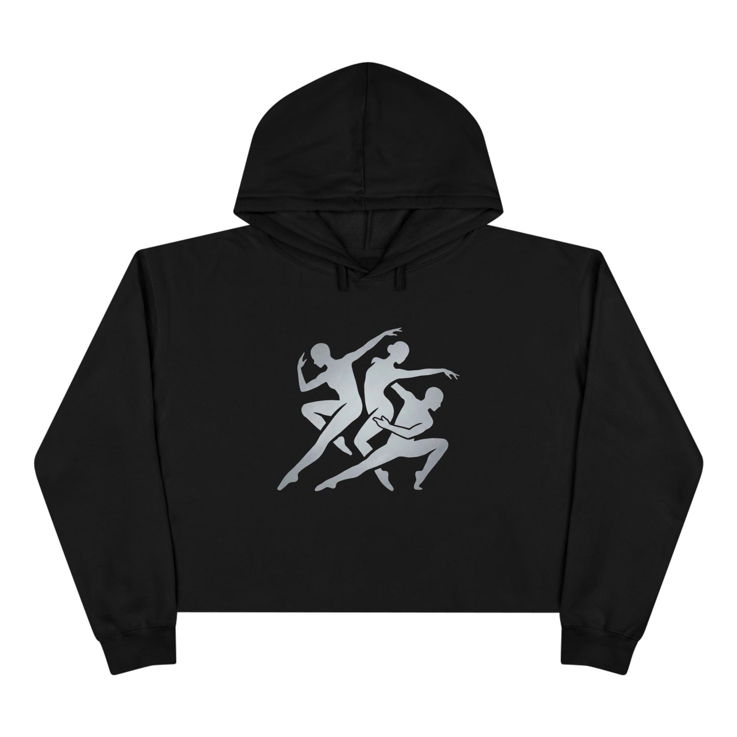 Dancer Silhouette Cropped Hoodie — Cute Graphic Dance Sweatshirt
