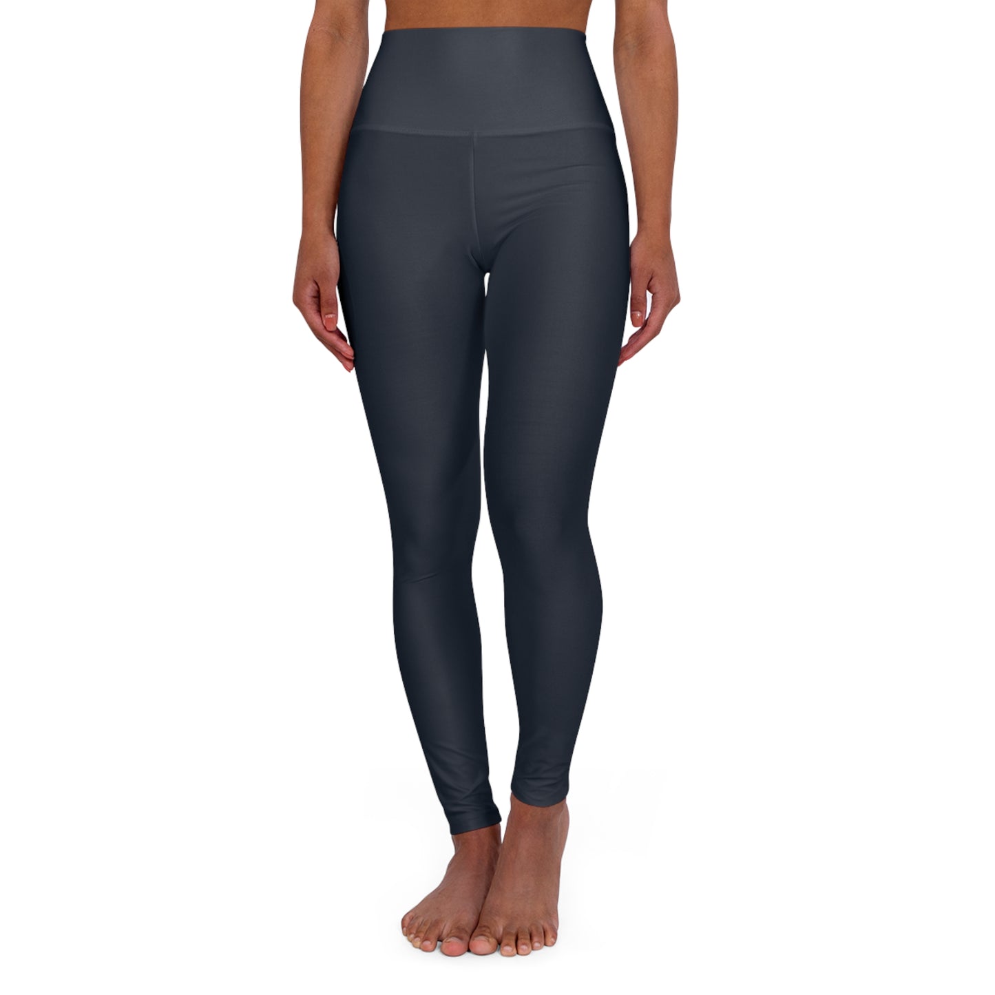 High-Waist Yoga Leggings — Sleek Solid AOP Activewear for Pilates & Everyday Athleisure